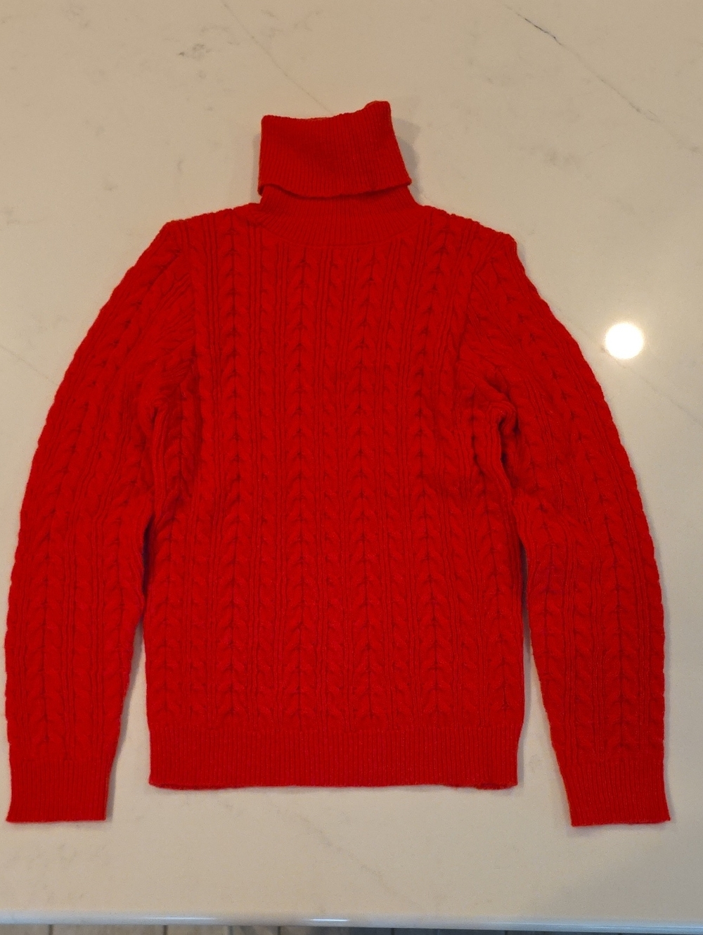 NWOT Women's Red Cable Knit Turtleneck Sweater